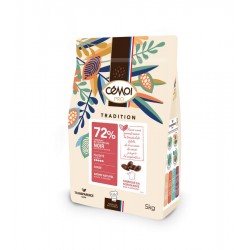 Chocolat de couverture noir 72 % cacao en palets 5 kg