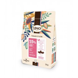 Chocolat de couverture noir 55 % en palets 5 kg