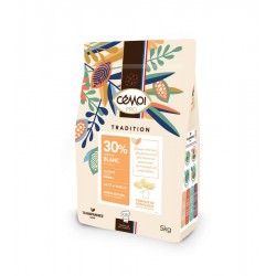 Chocolat blanc 30% beurre de cacao en palets 5 kg