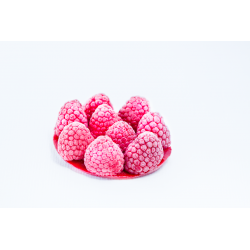 Disque framboise déco de 7 cm