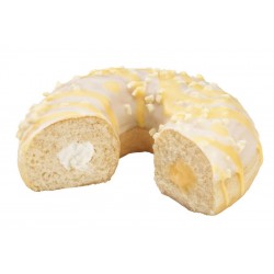 Donut glacé au yaourt, citron, chocolat blanc 69G X 48