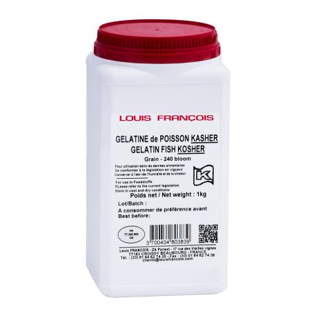 Gélatine de poisson kasher 240 Bloom 1 kg