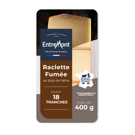 Raclette fumée au bois de hêtre tranches 400 g