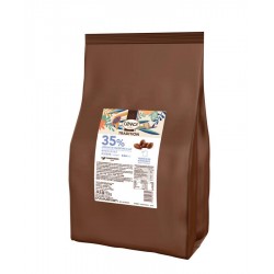 Chocolat de couverture lait 35% en palets 10 kg