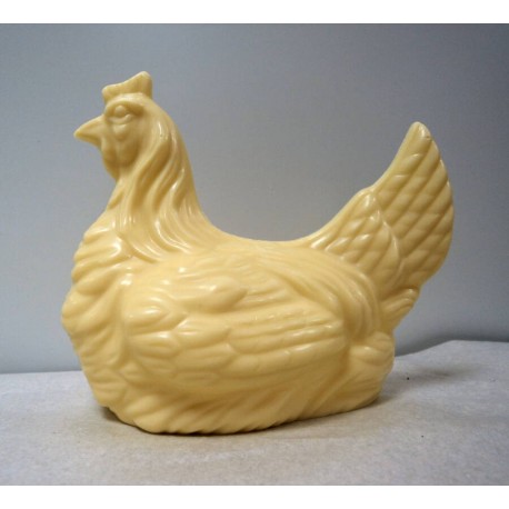 Moulage poule chocolat blanc 12.5 cm 120 g