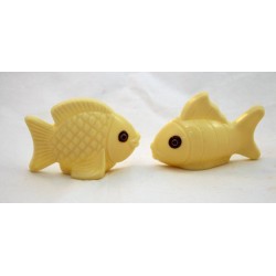 Moulage poisson bubulles 8 cm chocolat blanc 60 g