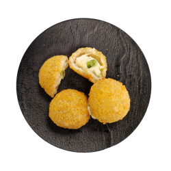 Mozzarella panée cooeur pesto basilic IQF 1 kg