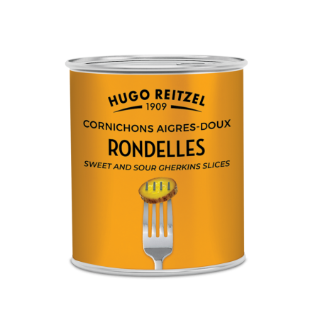 Cornichon en rondelles aigre doux boîte 4/4