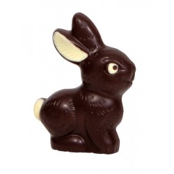 Moulage en chocolat noir décoré petit lapin 45 g
