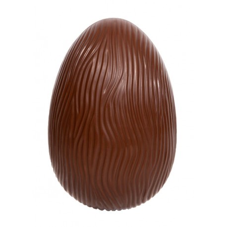 Moulage en chocolat lait oeuf strié 10 cm 50 g
