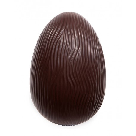 Moulage en chocolat noir oeuf strié 10 cm 50 g