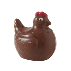 Moulage en chocolat blanc décoré petit poule 50 g