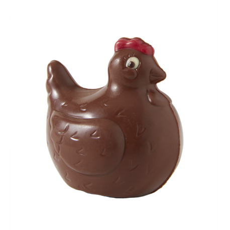 Moulage en chocolat blanc décoré petit poule 50 g