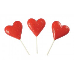 Sucette coeur 6,5 cm au chocolat noir 30 g