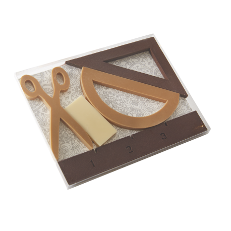 Moulage en chocolat lait, noir, ambré kit écolier 80g