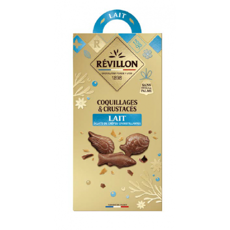 Friture coquillage et crustacé en chocolat lait 140g