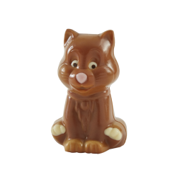 Moulage en chocolat lait et blanc chat tigrou et max le chien 8.5 cm 60g