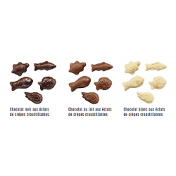 Friture croustillante en chocolat lait, noir, blanc 1.65 kg