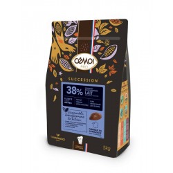 Chocolat de couverture au lait 38 % en palets 5 kg