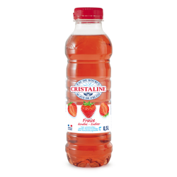 Eau de source et jus de fraise Cristaline 50 cl