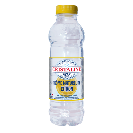 Eau de source cristaline aromatisée citron 50 cl