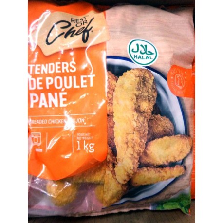 Tenders de poulet pané 1 kg 