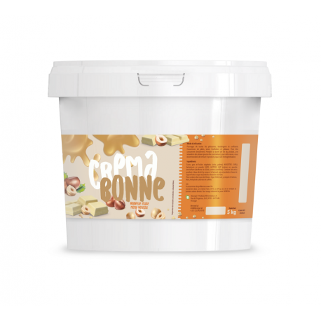 Préparation noisette aromatisée au chocolat blanc crema bonne 5 kg