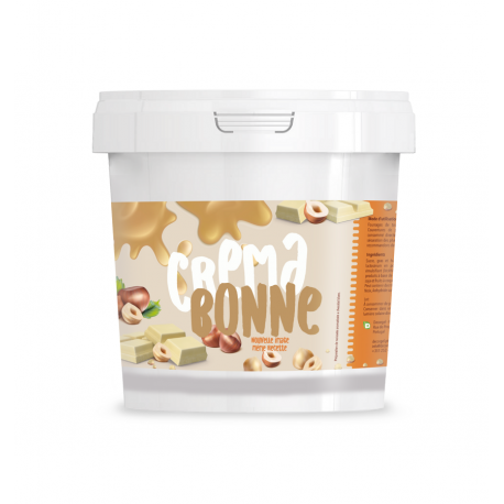 Préparation noisette aromatisée au chocolat blanc crema bonne 1,4 kg