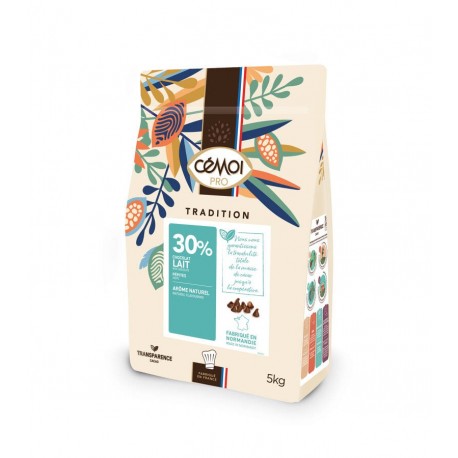 Chocolat de couverture au lait 30 % en palets 5 kg