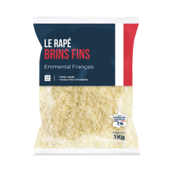 Emmental râpé en brins 45 % MG 1 kg