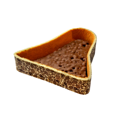 Kit cloche nature Joconde décor lapin avec fond chocolat D 220 mm 