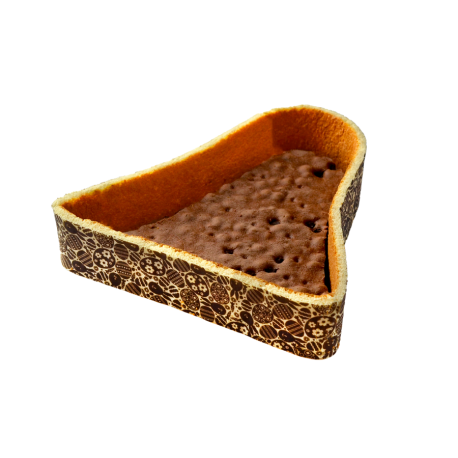 Kit cloche nature Joconde décor lapin avec fond chocolat D 220 mm 