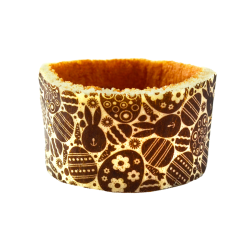 Kit nature Joconde décor lapin avec fond chocolat individuel x 60