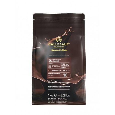 Chocolat de couverture noir Sao Thomé 70% callets 1kg