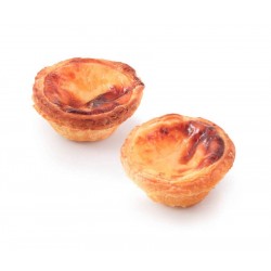 Patisserie à la crème à base de pâte feuilletée Pastel de Nata 30 g