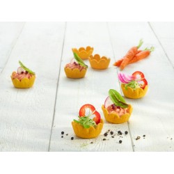 Amuses bouches aromatisés carotte pâte brisée prêtes à garnir 4,5g
