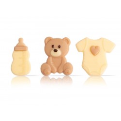 Décor assortiment nouveau-nés en chocolat 90 pièces 183g
