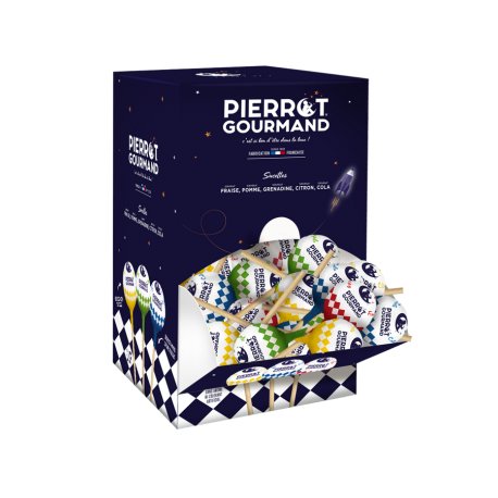 Sucettes rondes assorties Pierrot Gourmand x 150