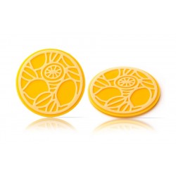 Décor citron en dentelle superposée en chocolat 144 pièces 