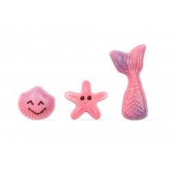 Décor assortiment sirènes en chocolat 108 pièces