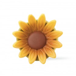 décor tournesol en chocolat lait et blanc 72 pièces 317 g