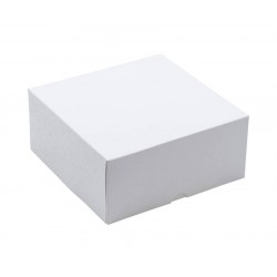 Boîte patissière carton blanc 180x180x80 mm X 50