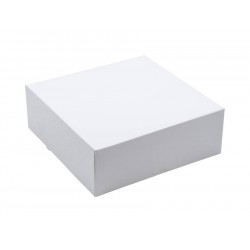 Boîte patissière carton blanc 230x230x80 mm X 50