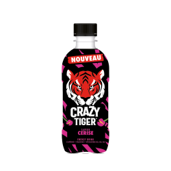 Boisson énergisante gazeuse saveur cerise crazy tiger 35 cl