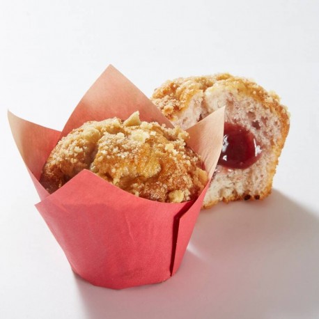 Muffin fourré aux fruits rouges avec décor crumble 95 g