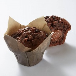 Muffin au chocolat fourré au chocolat noisettes décor morceaux de chocolat 120 g
