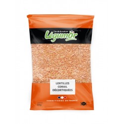 Lentille corail entière décortiquée 5 kg