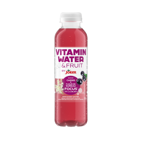 Vitamin water jus fruit base de concentrés saveur cassis-fleur de sureau 50 cl 
