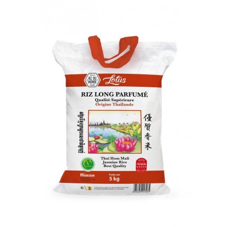 Riz long thaï parfumé Lotus 5 kg