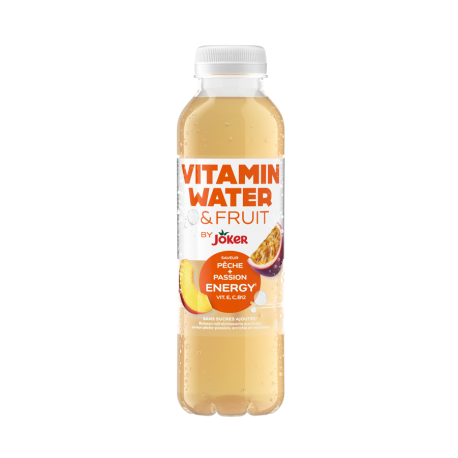 Vitamin water aux fruits saveur fruit de la passion et pêche 50 cl 